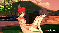 porn fate yaoi широ и зиг занимаются сексом в онсэне минет и анал без презерватива с кримпаем и кончанием ему в рот 22 porn
