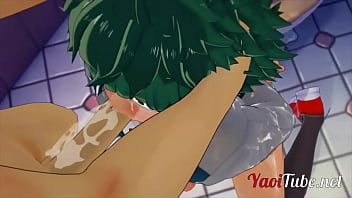 porn boku no hero yaoi деку делает минет с членами бакуго и он кончает ему в рот porn