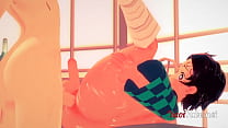 porn dowlniaroad kimetsu no yaiba yaoi hentai 3d tanjiro is fucked by inosuke on the table porn