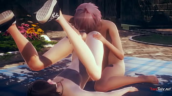 porn vodeo yaoi femboy threesome in a park porn