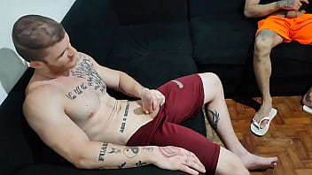 porn i caught my boyfriend and his friend masturbating and i messed with them complete in red and sheer porn